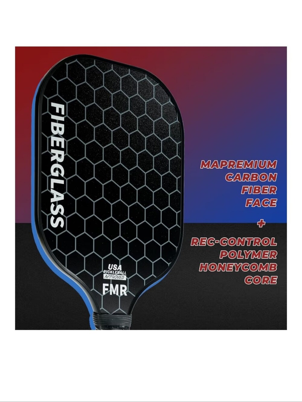 4 Pickleball Paddles & 4 Balls-USAPA Approved Fiberglass Surface, Lightweight - Picture 4 of 11